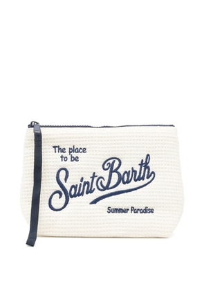 MC2 Saint Barth Aline waffle-knit pouch - White