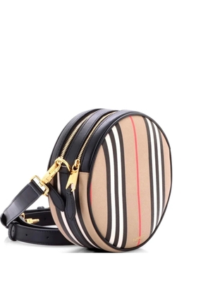 Burberry Pre-Owned Louise Round Bag Icon Stripe E-Canvas belt bag - Brown