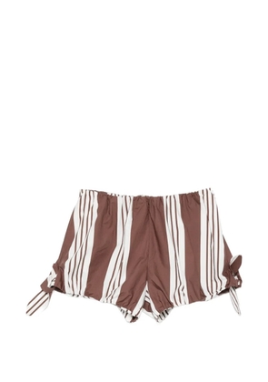 Posse Rosie striped shorts - Brown