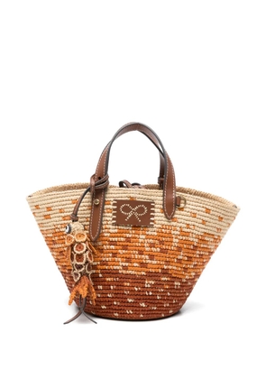 Anya Hindmarch small fish-charm woven tote bag - Neutrals