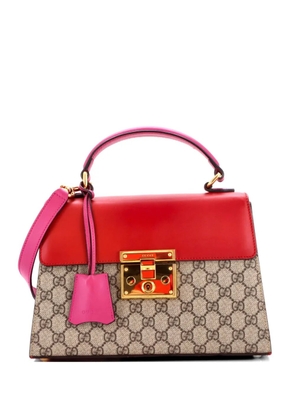 Gucci Pre-Owned Padlock Top Handle Bag GG Coated Canvas and Leather Small satchel - Red
