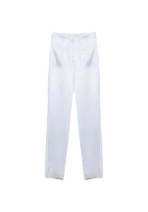 Genny mid-rise straight-leg trousers - White