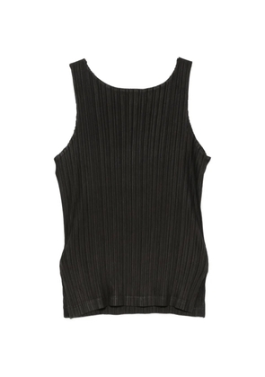 Gongdid Design plissé-effect sleeveless vest - Black