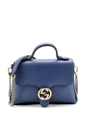 Gucci Pre-Owned Interlocking Top Handle Bag Leather Small shoulder bag - Blue