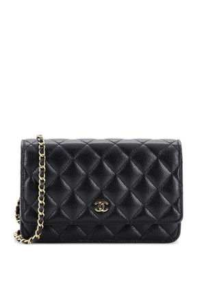 CHANEL Pre-Owned Wallet on Chain Quilted Caviar crossbody bag - Black