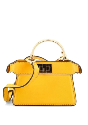 Fendi Pre-Owned Peekaboo Bag Leather Micro crossbody bag - Yellow