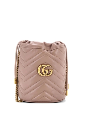 Gucci Pre-Owned GG Marmont Matelasse Leather Mini bucket bag - Neutrals