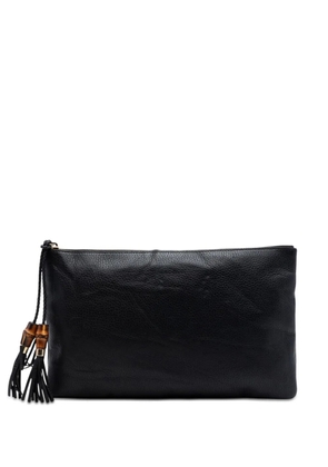 Gucci Pre-Owned 2016-2026 Calfskin Bamboo Tassel clutch bag - Black