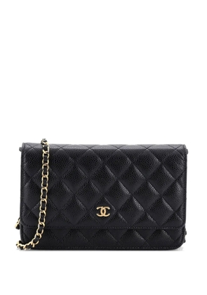 CHANEL Pre-Owned Wallet on Chain Quilted Caviar crossbody bag - Black