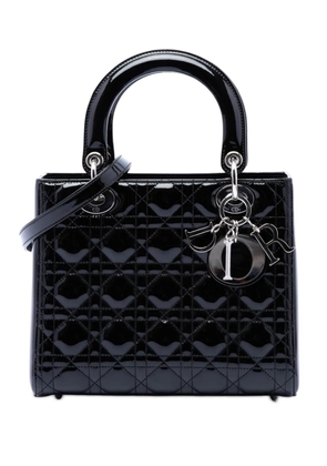 Christian Dior Pre-Owned 2011 Medium Patent Cannage Lady Dior satchel - Black