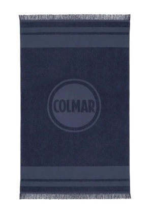 Colmar logo-jacquard fringed towel - Blue