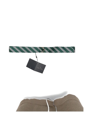 Brooks Brothers striped D-ring belt - Green