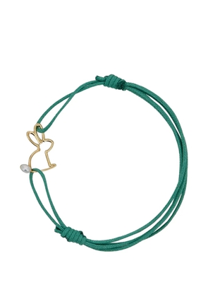 Aliita Bunny pearl-embellished cord bracelet - Green