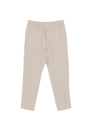 Canali drawstring-waist linen trousers - Neutrals