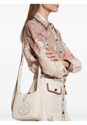 Tory Burch perforated-logo leather cross body bag - Neutrals