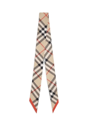 Burberry check-pattern silk scarf - Neutrals