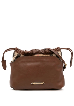 Burberry Pre-Owned 2000-2017 House Check Canvas and Calfskin Little Crush crossbody bag - Brown