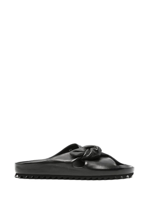 Officine Creative Pelagie knotted leather mules - Black