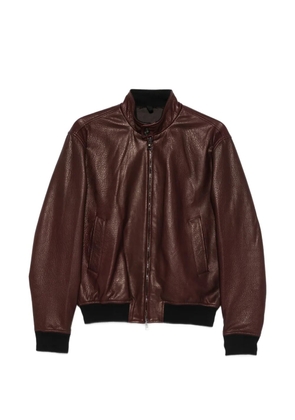 Tagliatore Ice pebbled leather jacket - Brown