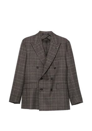Tagliatore double-breasted check blazer - Brown