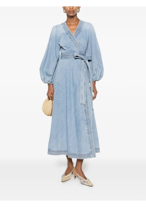 ZIMMERMANN midi Indra belted wrap dress - Blue