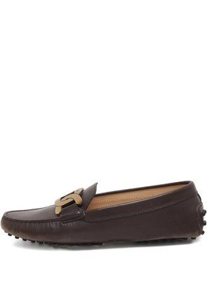 Tod's Kate chain leather loafers - Brown