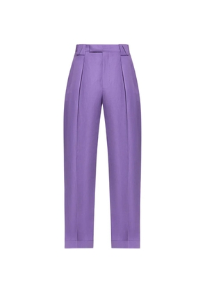 Versace pleated straight-leg trousers - Purple