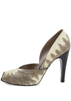 Ferragamo Pre-Owned 120mm leather pumps - Neutrals