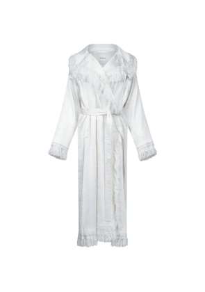FFORME Lise fringe-trim coat - White