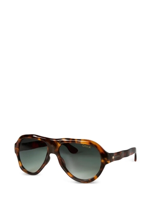 Seletti x Okkia tortoiseshell-effect Florida sunglasses - Brown