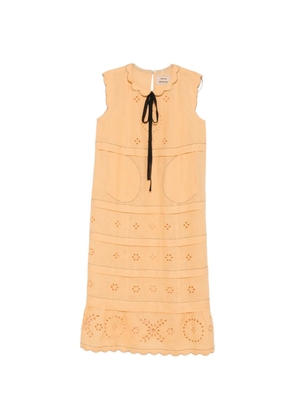 Vita Kin Kiki broderie midi dress - Orange