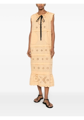 Vita Kin Kiki broderie midi dress - Orange