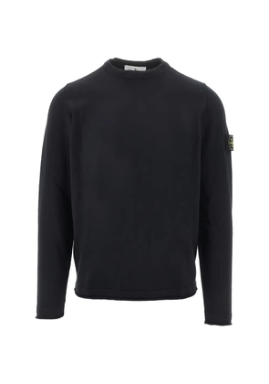 Stone Island logo-patch sweater - Black