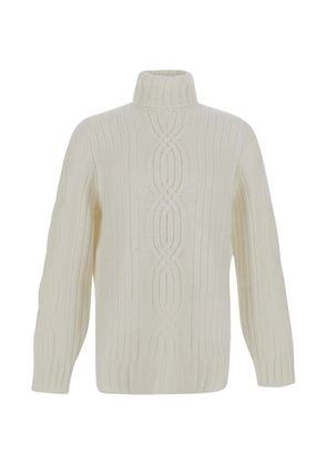 Brunello Cucinelli cable-knit turtleneck sweater - Neutrals