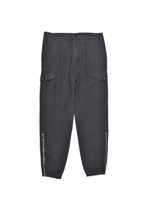 Brunello Cucinelli zip-detail cargo tapered trousers - Grey