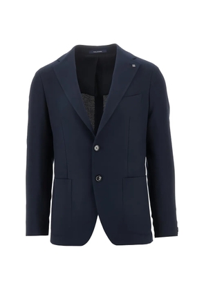 Tagliatore textured single-breasted blazer - Blue