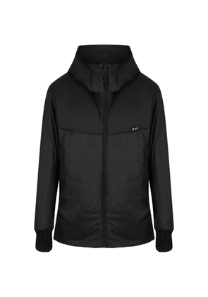 Prada logo-patch hooded jacket - Grey