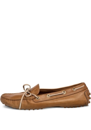 Tod's Vintage pre-owned lace-up boat shoes - Brown