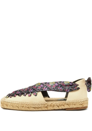 Balenciaga Pre-Owned floral-print espadrilles - Neutrals