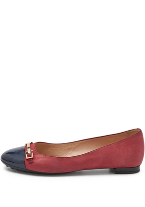 Tod's Vintage two-tone ballet flats - Red