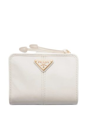Prada small leather wallet - White