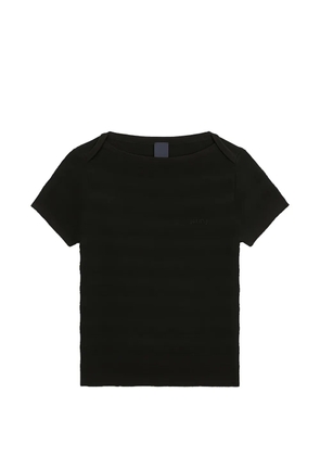 Juun.J ribbed boat-neck T-shirt - Black