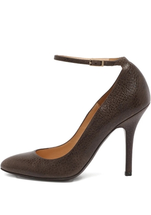 Fendi Pre-Owned pointed-toe leather pumps - Brown