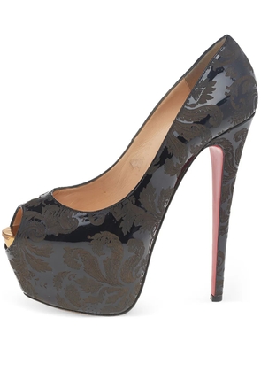 Christian Louboutin Pre-Owned patent-finish heeled pumps - Black