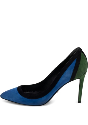 Gucci Pre-Owned 90mm colourblock pumps - Blue