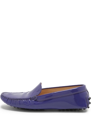 Tod's Vintage slip-on patent-leather loafers - Purple