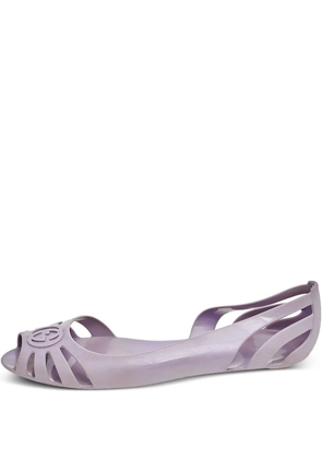 Gucci Pre-Owned GG rubber flat sandals - Purple