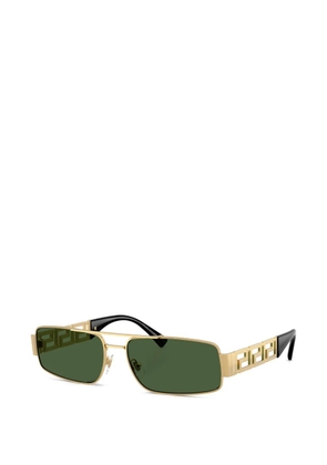 Versace Eyewear Greca rectangle-frame sunglasses - Gold