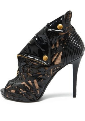 Alexander McQueen Pre-Owned 115mm leather boots - Black