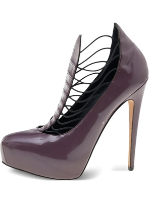 Brian Atwood 140mm leather heeled pumps - Purple